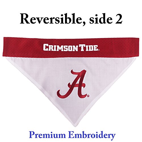 Pets First Collegiate Pet Accessories, Reversible Bandana, Alabama Crimson Tide, Large/X-Large #TOP1
