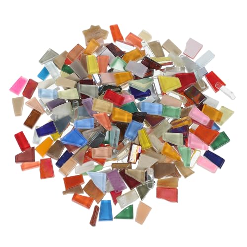STOBOK 1 Packung DIY-Mosaik-Glasstücke DIY-Mosaik-Handwerk Buntglasreste von Fliese Mosaiksteine Wohnkultur Keramik Mosaik/Mosaik Glasbaustein Kunsthandwerk Fragmente