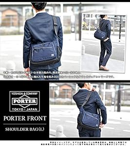 ✨新品✨ PORTER FRONT ポーターフロント ショルダーバッグLネイビー FRONT(フロント) SHOULDER BAG(L) | 吉田カバンホームページ