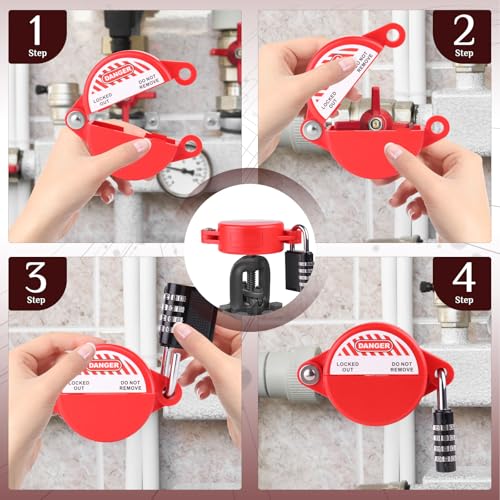 Dispositivo de bloqueio de válvula de portão com trava codificada, kit de trava de torneira externa