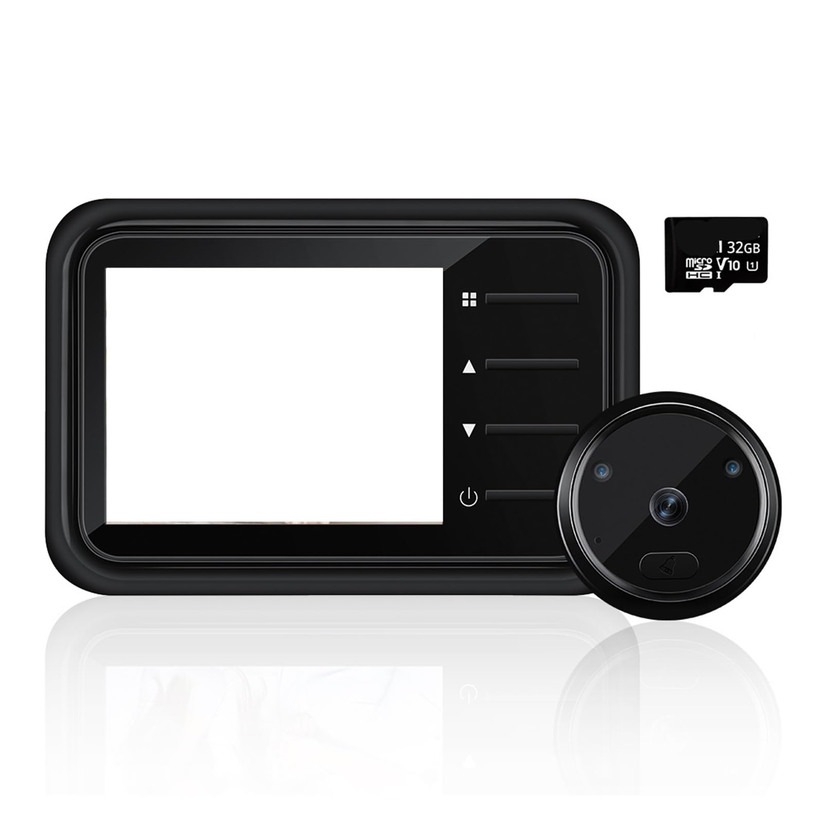 Sonnette vidéo anti-intrusion avec grand écran LCD de 2,4 Pouces et carte 32Go