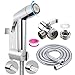 Bidet Handbrause Set, ABS Chrom Baby Stoffwindelsprüh Kit mit Wasserhahnspender, Schlauch- und Hakentoilette oder Wandhalterung Baby,Schwarz günstig Kaufen-Bidet Handbrause Set, ABS Chrom Baby Stoffwindelsprüh Kit mit Wasserhahnspender, Schlauch- und Hakentoilette oder Wandhalterung