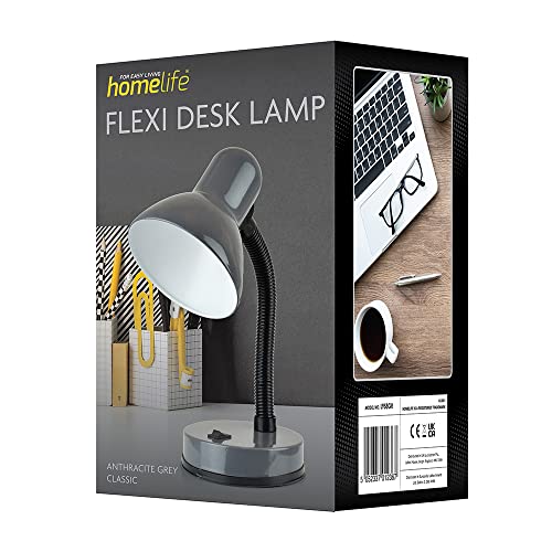 Classic Flexi Desk Lamp - 35W, Flexible Neck, Anthracite Grey - Image 4