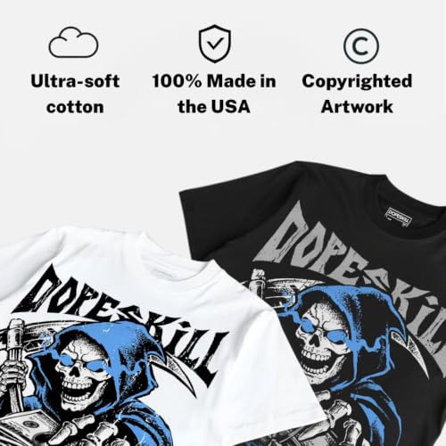 Image of DopeSkill Graphic Tee Streetwear Hip Hop Hypebeast Street Style Unisex T-Shirt Sneaker Colour Matching Shirts Horror Skeleton