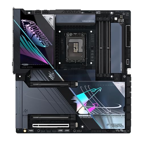 GIGABYTE Z890 AORUS MASTER AI TOP Scheda Madre - Supporta CPU Intel Core Ultra (Serie 2), VRM a 20+1+2 fasi, fino a 9500MHz DDR5 (OC), PCIe 5.0 M.2, Wi-Fi 7, Thunderbolt 4 - Scheda madre - Immagine 1