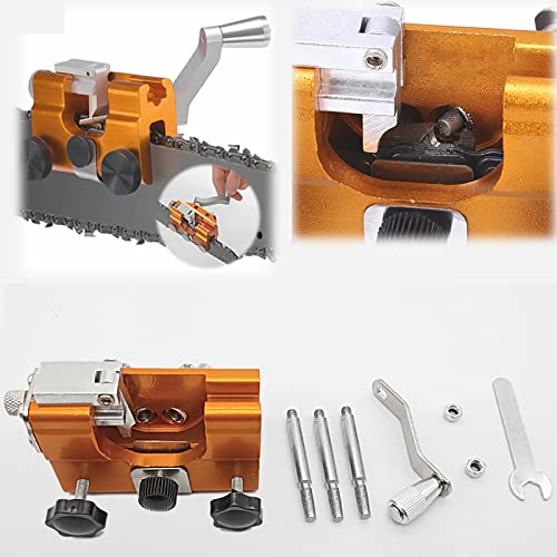 Chainsaw Chain Sharpening Jig, Chainsaw Chain Sharpener is Designed to Sharpen Your Chainsaw, Timberline Chainsaw Sharpener, for All Kinds of Chain Saws and Electric Saws (Three Grinding Heads)