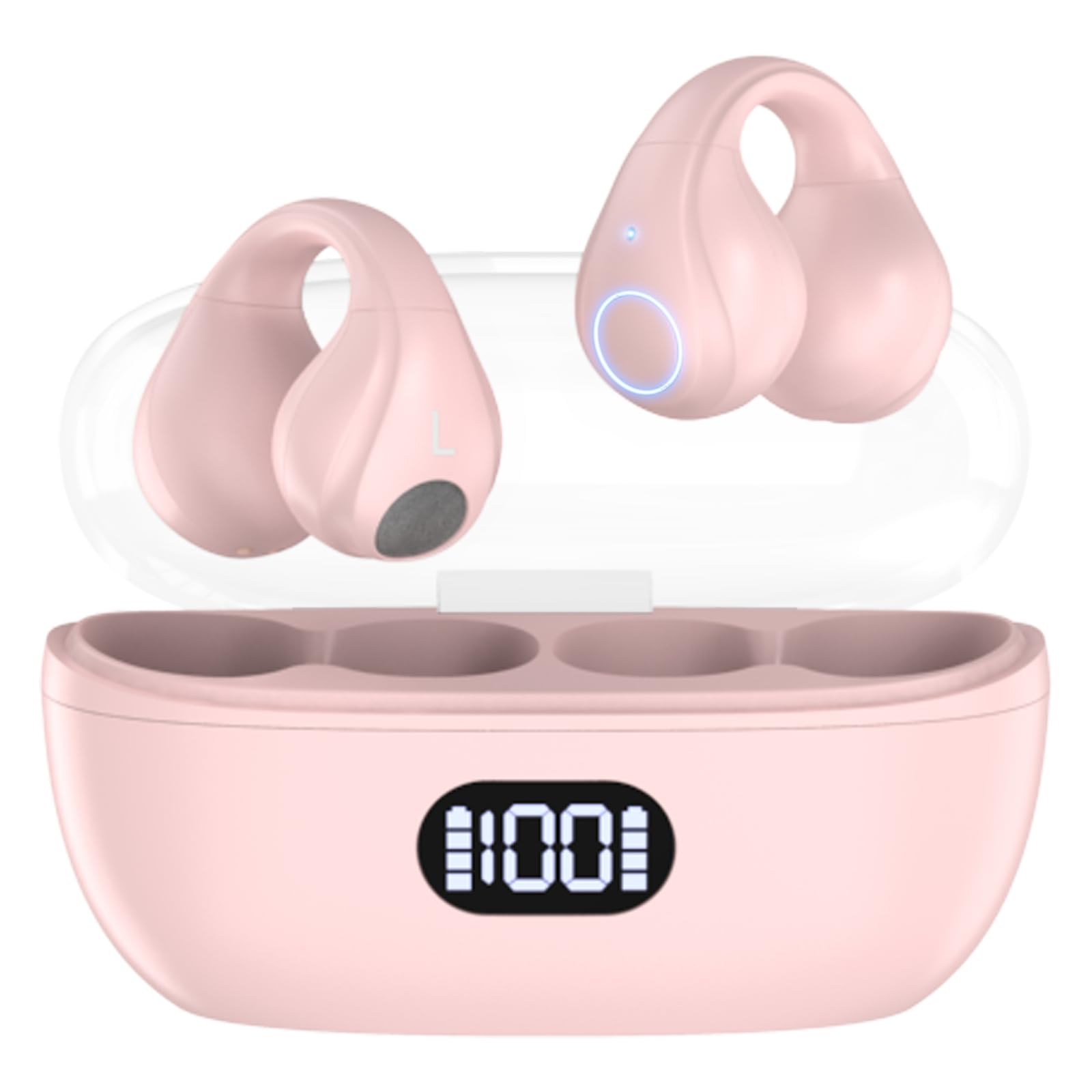ワイヤレスイヤホン 本体 ピンク イヤーカフ型 Amazon.co.jp: イヤーカフ イヤホン Bluetooth 5.3 対応 オープン