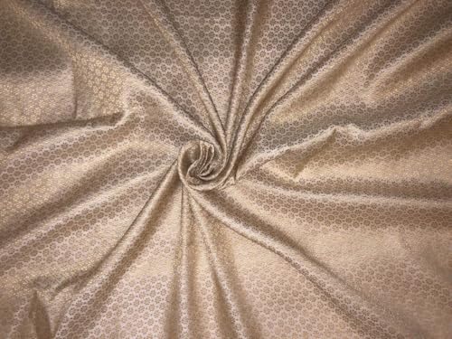Tissu brocart jacquard floral bleu marine en pure soie Moonga Tanchoi BRO1113