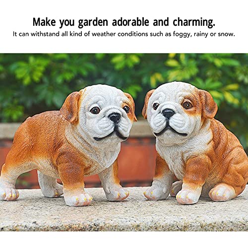 Estatua Bulldog de Resina para Jardín Decorativo miniatura 3