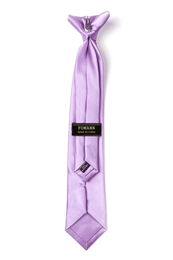 FOMANN Mens Clip on Ties Solid Uniform Clip-on Neck Ties for Police and Security Pullaway Clip Ties