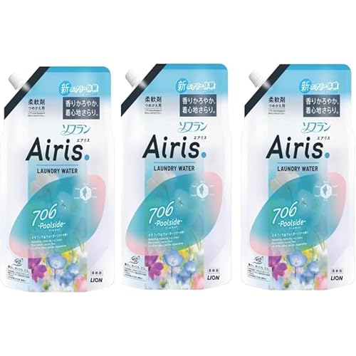 ライオン ソフランエアリス柔軟剤プールサイド詰め替え850ml×3