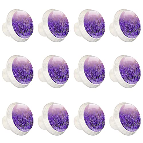 Boutons de placard violet lavande pour embellir une commode