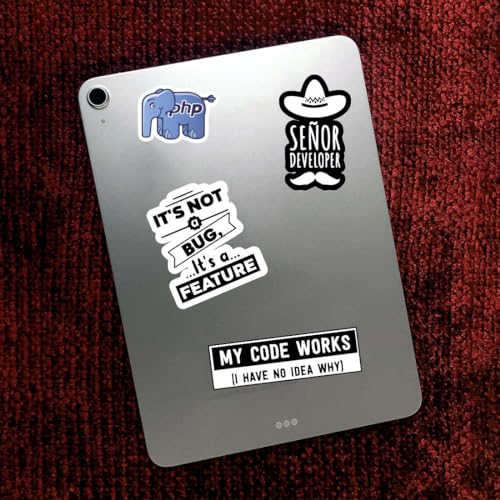 Image of Zesta Aesthetic Stickers for Laptop /Waterproof Anime Decal for Books /Vinyl Sticker for Fridge /Easy to Use Korean Car Sticker Kawaii Cute Stickers (Coder)