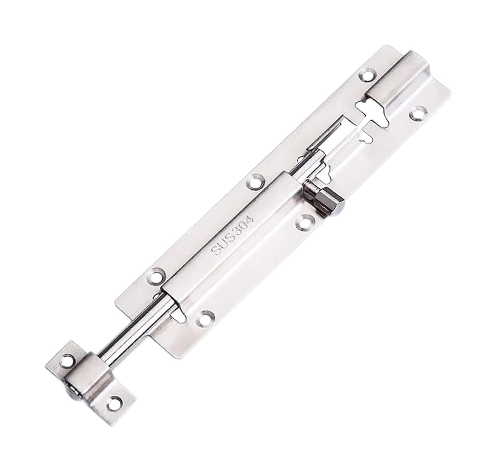 Door Lock Bolt, Sliding Door Barrel Bolt Latch Stainless Steel Gate Lock 3-6 Inches(6 inches)