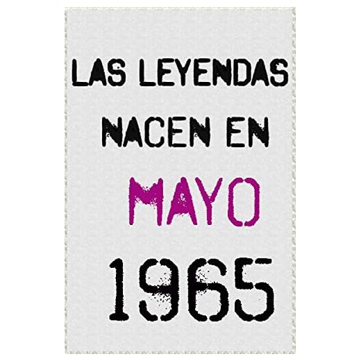 las leyendas nacen en mayo 1965 ; regalo de cumpleaños 55 años para mujer y para hombres .forrado cuaderno de notas ; liberta de apuntes ; agenda o diario personal divertido regalo de cumpleaños