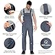BWOLF Anax Baumwolle Latzhose Herren Arbeitshose Schutz-Latzhose Arbeits-Latzhose (Grau, XXL)