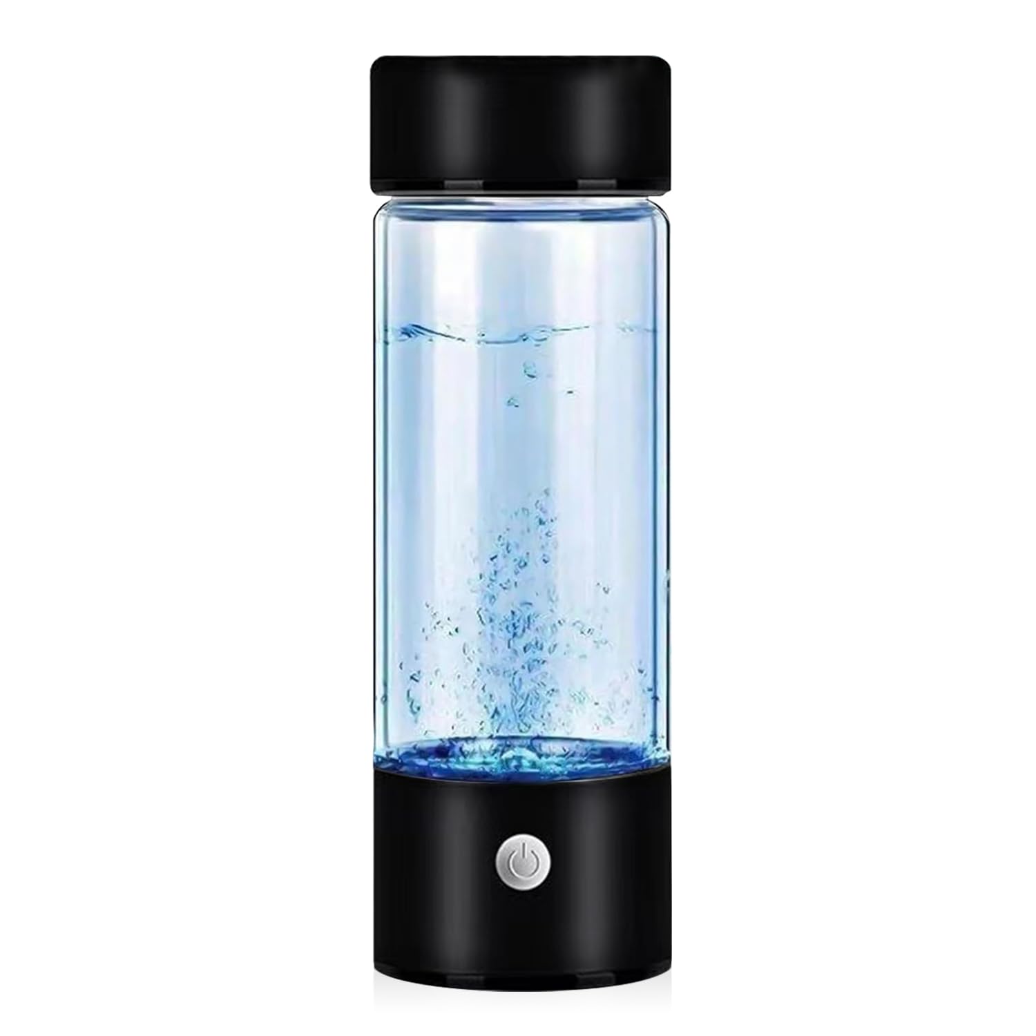 Hydrogen Water Bottle, Portable Hydrogen Water Ionizer Machine, Hydrogen Water Generator, Rechargeable Hydrogen Rich Water Glass Health Cup for Home Travel (Black)