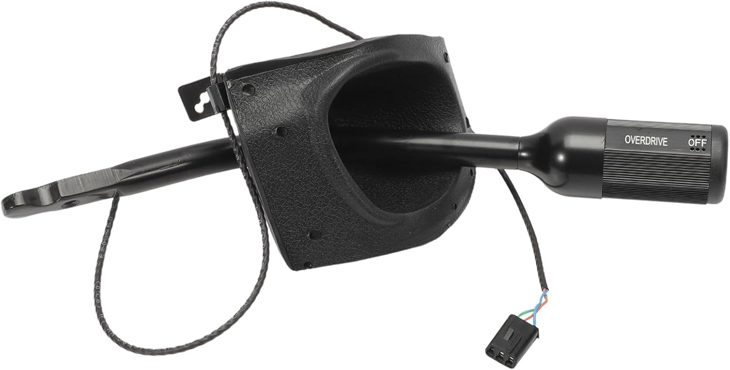 Automatic Transmission Steering Column Gear Shifter Lever with Overdrive Shift Button, Cap and Shifter Boot Fit for 1997-2005 F150 F250 F350 E150 E250 E350 Replace 5C3Z-7210-AAA