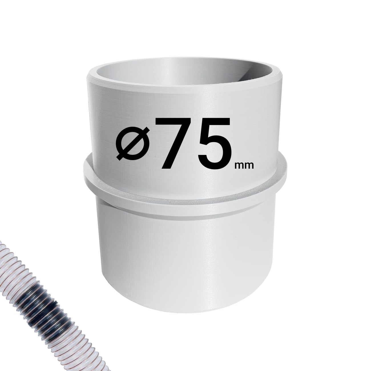 Vacuum Hose Connector Sleeve – Dust Extractor Coupler Straight Joiner | Shop Vac Hose Adapter | Dust Collection Fitting | (Various Sizes) (75mm)