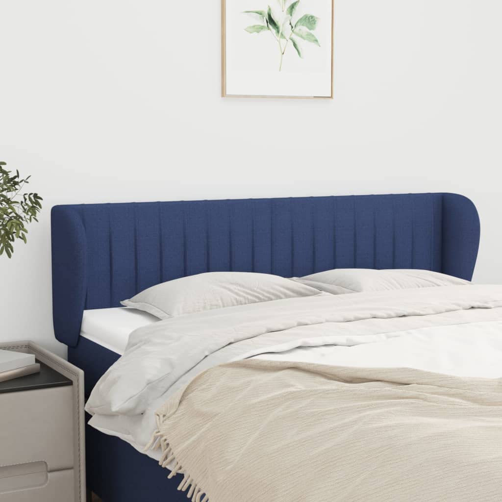 vidaXL Cabecero de Tela Azul 147x23x78/88 cm