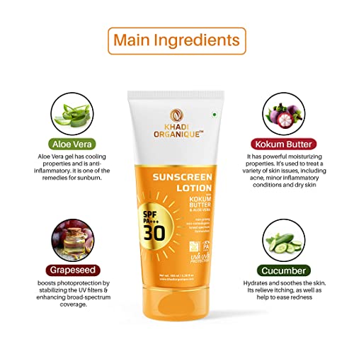 Image of Khadi Organique Kokkum Butter Lotion SPF 30 PA++++ - SPF Na PA+ For Restore your beautiful glow (SPF 30)