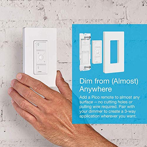 Lutron Caséta Wireless Smart Lighting Dimmer Switch Starter Kit With Caséta Smart Hub And Pico Bracket | Works With Alexa, Google Assistant, Ring, Apple Homekit | P-Bdg-Pkg1W-A,White #TOP5