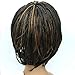 Short Bob Braids Wigs Synthetic Crochet Short Box Braid Wigs with Bangs Glueless Hand-made Braided Wigs Synthetic Box Braid Wigs African American Bob Braided Wigs for Black Women (Color 1B/27)