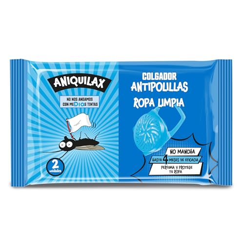 Aniquilax Colgador Antipolillas Ropa Limpia, 2 Uds