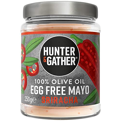Hunter & Gather 100 % Olivenöl, eifrei, Sriracha Mayo, 250 g, Keto- und veganfreundlich, ohne Zuckerzusatz, gluten- und sojafrei Cover