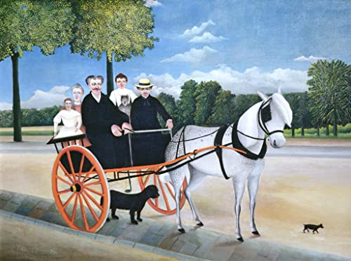 Lienzo abstracto de Henri Rousseau: obra clásica La trampa del viejo Junier para salón, 60x90cm