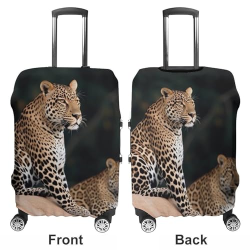 Carry on Luggage Cover African Leopard on Rock Suitcase Covers for Luggages Tsa Approved Travel Luggage Sleeve Protector Elastic Suitcase Protector Anti-Scratch Washable Fits 19-30 Inch Case -M3
