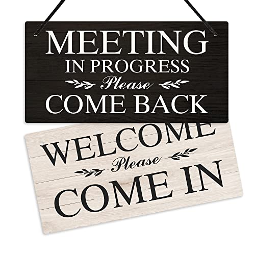 Putuo Decor Meeting in Progress Sign, Please Come in...