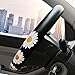 Dotesy Leather Flowers Car Steering Wheel Cover, Fashion Floral Steering Wheel Protector Universal for 36-38cm Anti Slip Auto Interior Decor Protection Accessories for Women