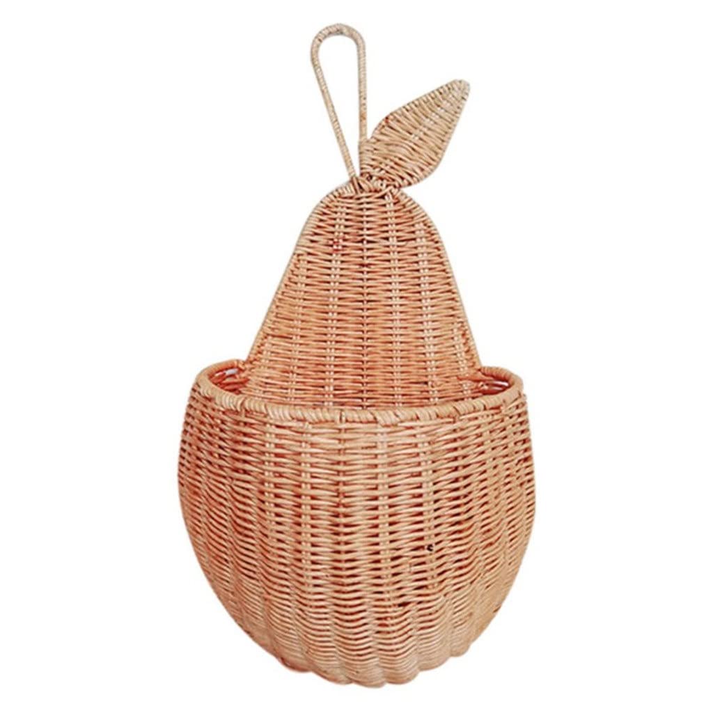 Panier de rangement en osier tressé main modèle D de 35cm