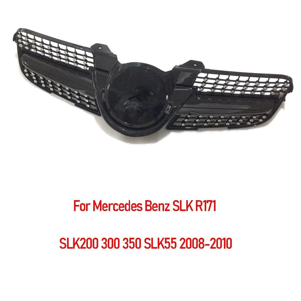 Auto Front Kühlergrille für Mercedes Benz SLK R171 SLK200 300 350 SLK55 2008 2009 2010, Haube Kühlergrill Grill Wabengrill Ersatz Tuning Verschleißteile Karosserie-Anbauteile