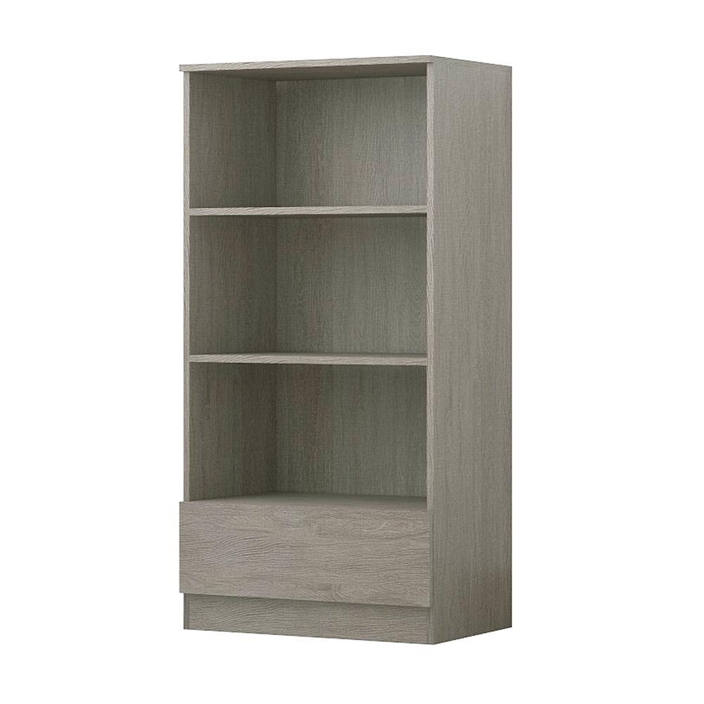 Fwstyle Rustic Oak 3 Tier Bookcase With Storage Drawer from B&Q
