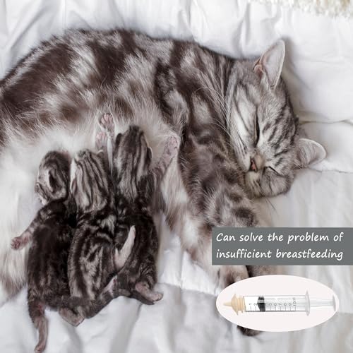 WAURCSY Mamilo para gatinhos, mamilos para filhotes, mamilos para esquilos, recém-nascidos, filhotes