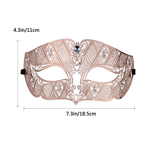 Image of Coddsmz Couples Venetian Masquerade Mask Set Luxury Style Princess Party Mask for Couples Women and Men Mardi Gras Masks
