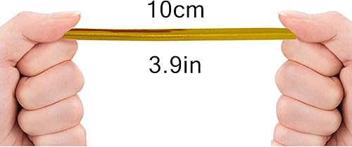 Miniatura 4 de WOKawaiYo HOPEMT - 200 bolsas de plástico translúcidas de rayas doradas/bolsas de celofán con 100 lazos dorados para galletas, pasteles, chocolate,