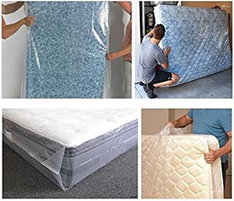 Pemberly Row 78" x 96" Plastic Mattress Bag for Storage & Moving Queen/King Size