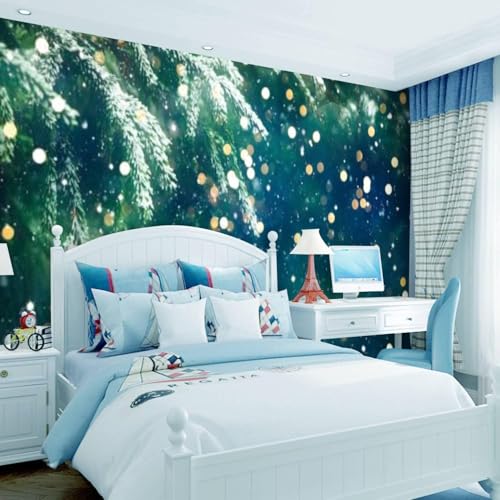 Chambre d'enfants magique avec le papier peint mural 3D autocollant de Noël