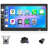 🦄 Radio coche 2 din 7 pulgadas: Item size is 178 (L) * 63 (D) * 100 (H) mm, radio de automóvil con pantalla táctil de 7 pulgadas, con entrada de audio SD / USB / AUX; admite disco U de capacidad ilimitada, puede descargar música o películas. Admite salida de audio de subwoofer y conexión de micrófono externo. Este estéreo de automóvil también admite el aprendizaje original del botón del volante (no es compatible con los automóviles que necesitan un canbus)
