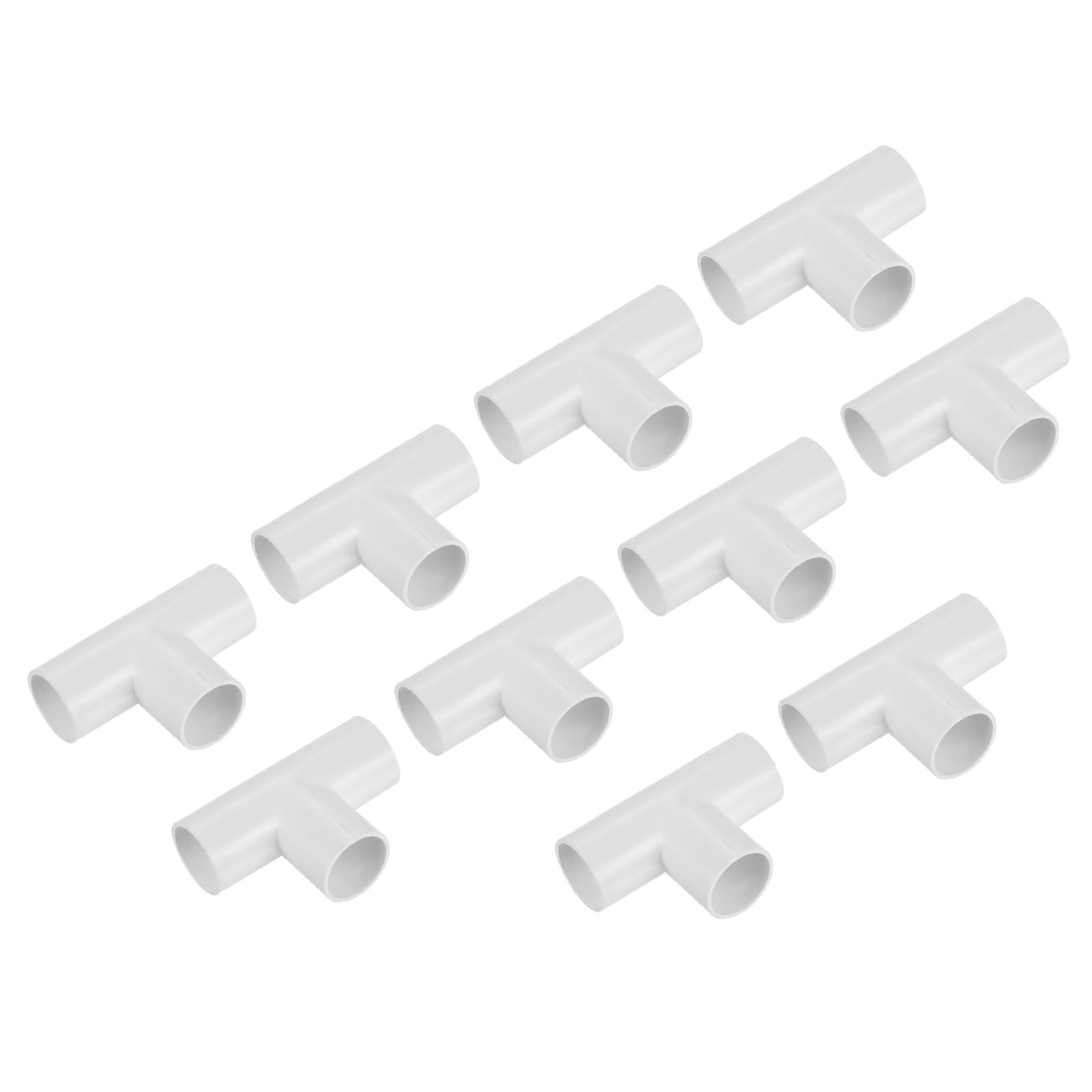 Coupleur de conduit en PVC en T 25mm pour tuyau électrique de dérivation paquet de 10