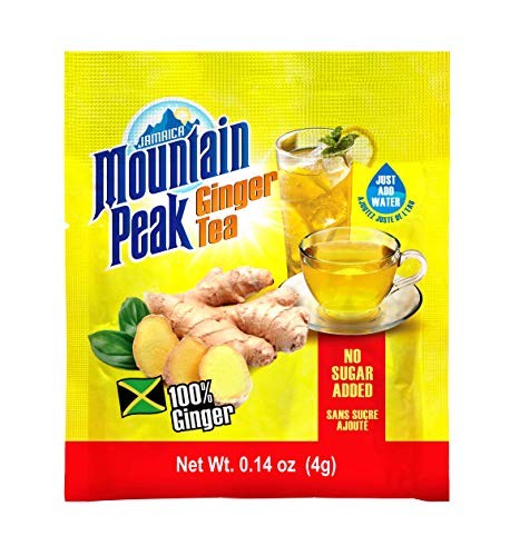 Jamaica Mountain Peak Ginger Instant Tea Unsweetened 14 Sachets #TOP1