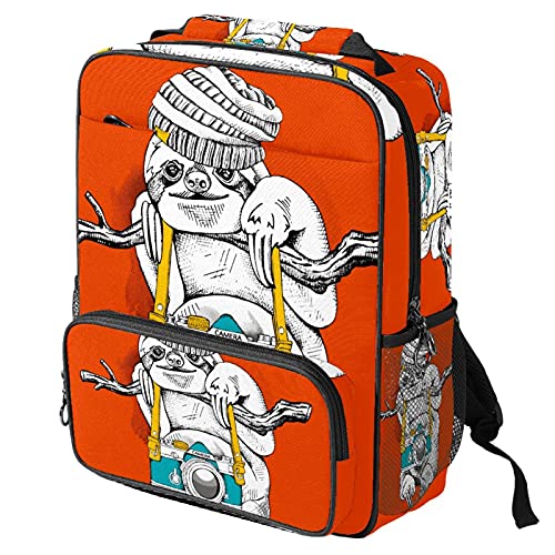 Sac à dos ordinateur portable motif paresseux - Sac de travail tendance mixte et décontracté