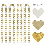 White-Gold Champagne Party-Decorations Heart Streamers Garland - 52Ft Christmas Wedding Engagement Hanging Paper Banner,Bachelorette Neutral Baby Bridal Shower Decor Banners Lasting Surprise - Image 2