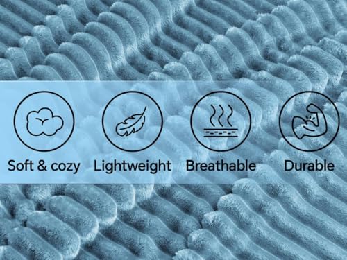 Image of BSB HOME Pencil Pattern Flannel Fleece Sherpa Blanket 220 X 230 Cm, Soft, Plush, Fluffy Season /Ac and Mild Winter Reversible Blanket - Double Bed (Colour- Aqua, Weight - 2.2 Kg), 300 TC