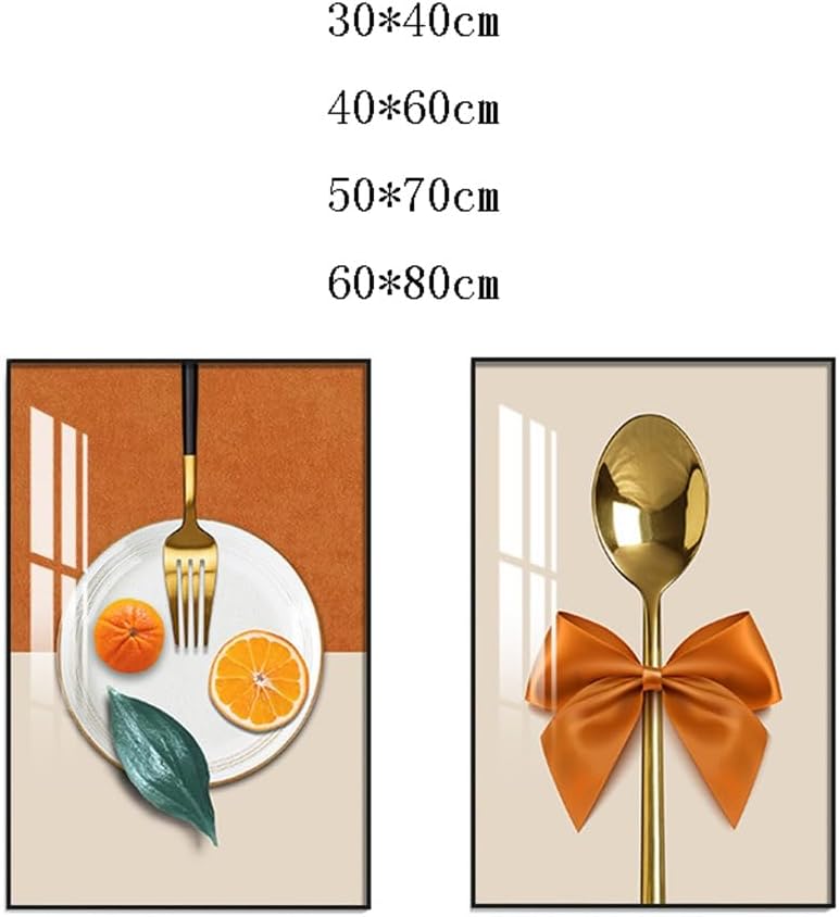 Restaurant Decoration Painting, Dining Table Hanging, Crystal Ceramic Two piece