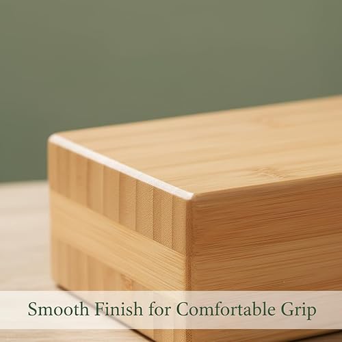 Miniatura 2 de SUPVOX Ladrillos de yoga de bambú, bloque de yoga, ladrillo de madera, ladrillo de yoga, corcho, ladrillo de madera, ladrillo de yoga, entrenamiento