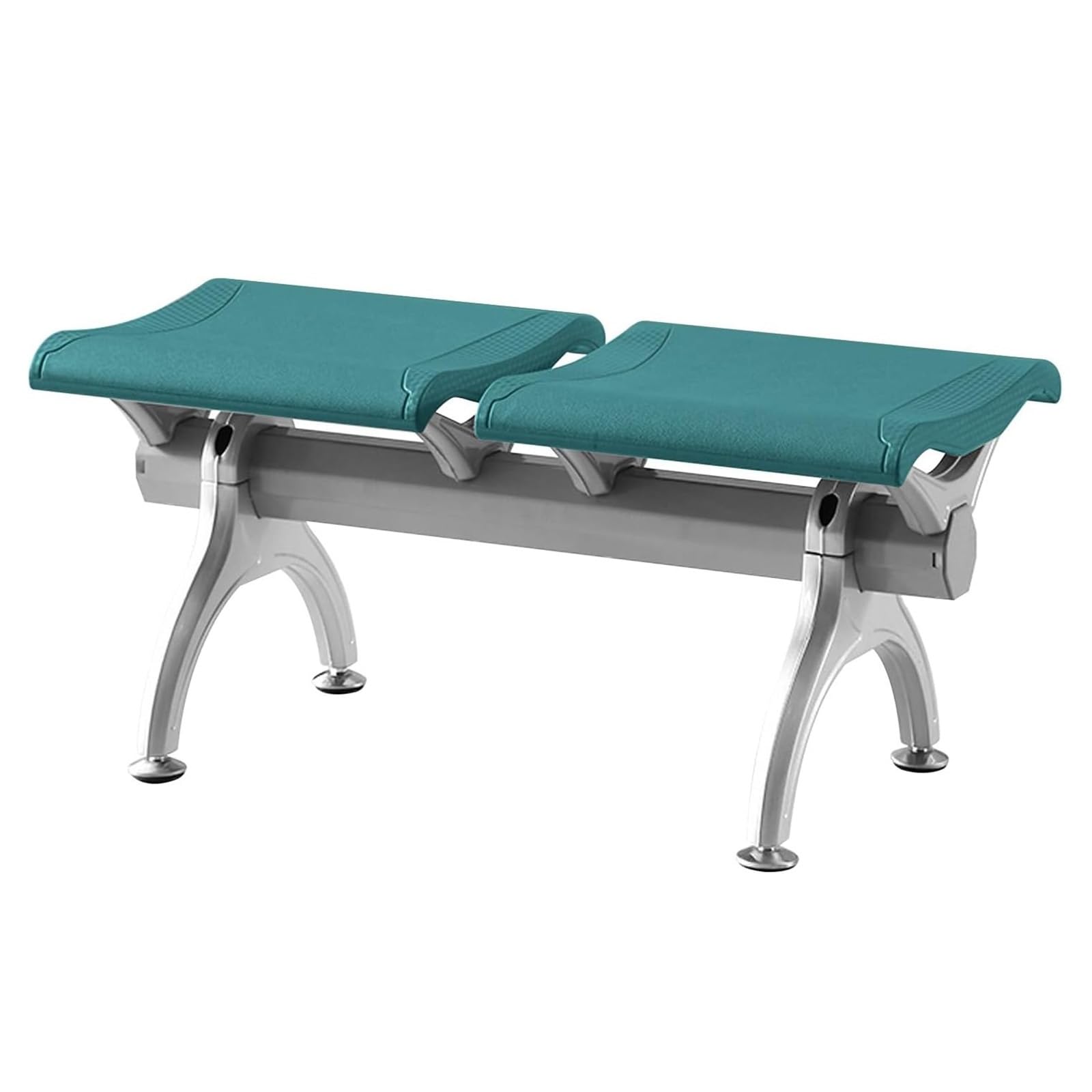 SnamicE Waiting Room Chairs,Green Backless Reception Chairs - 2-Seat Polyurethane Waiting Area Bench for Airports, Banks, Schools, and Barbershops - Durable,Green